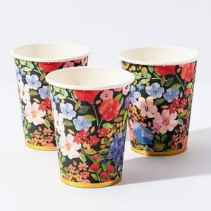 Painted meadow paper cups