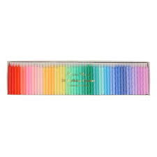 Rainbow twisted mini candles pack of 50 - Meri Meri