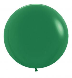 Helium inflated 24” latex balloon - forest green