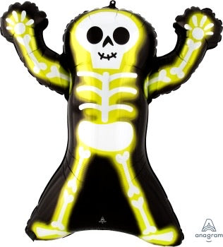 Supershape foil balloon - Neon skelly