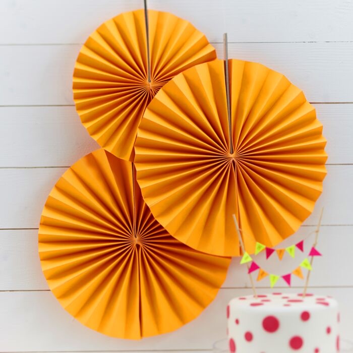 *SALE* Pack of 3 neon orange fans