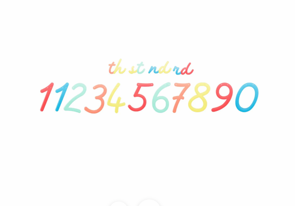 Bright happy birthday with numbers garland set - Meri Meri