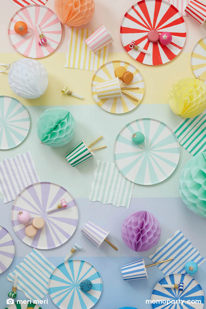 Mixed stripe small napkins- Meri Meri