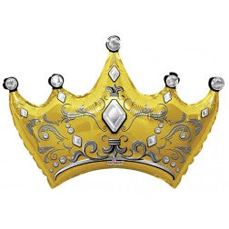 Supershape foil balloon - gold crown