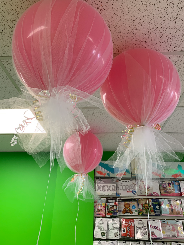 18 inch solid colour tulle balloon - various colours