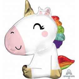 Supershape foil balloon - satin unicorn