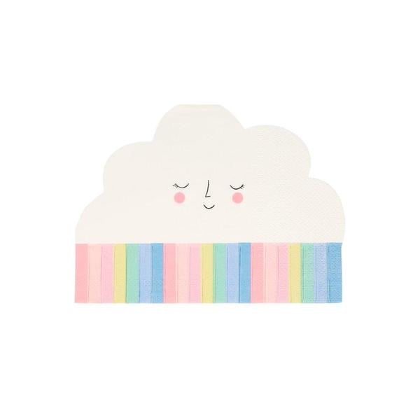 Rainbow sun cloud napkin - Meri Meri