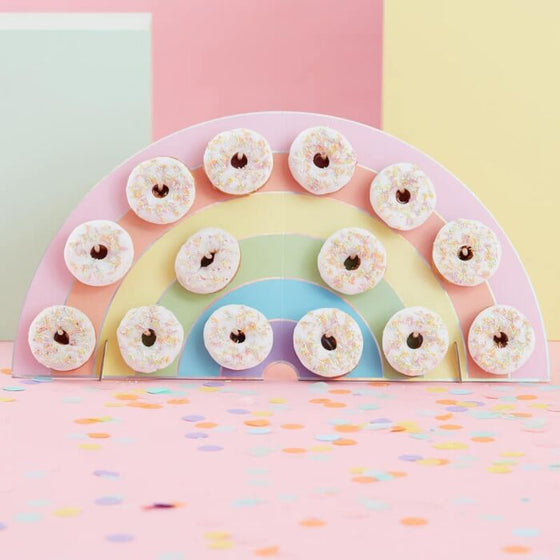 Rainbow donut wall