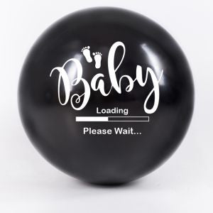 Affordable 24 inch black gender reveal balloon