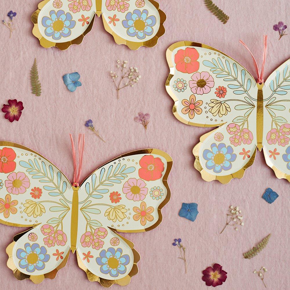 Floral butterfly napkins - Meri meri