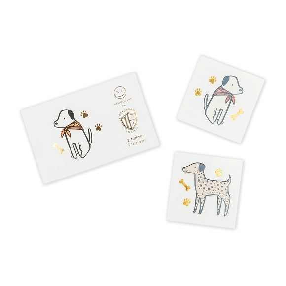 Bow wow temporary tattoos (pack of 2)
