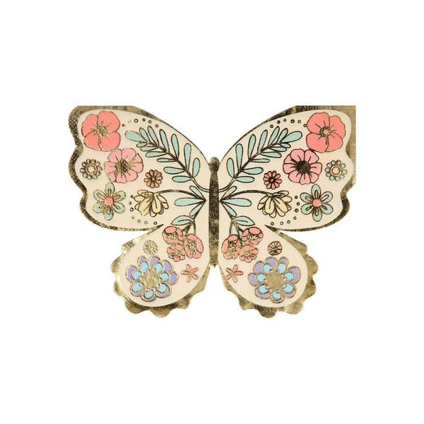 Floral butterfly napkins - Meri meri
