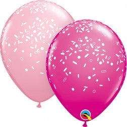 Helium inflated 11” balloon - sprinkles