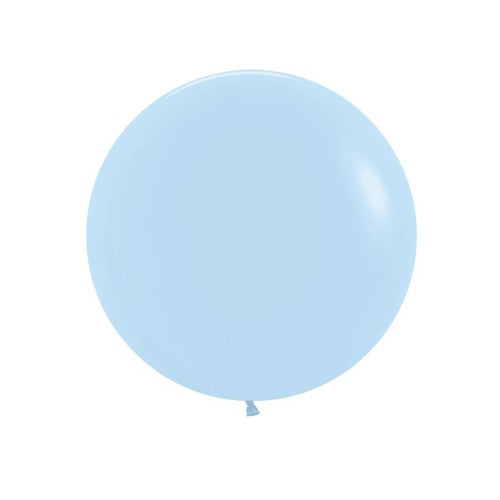 Helium inflated 24” latex balloon - Matte pastel blue