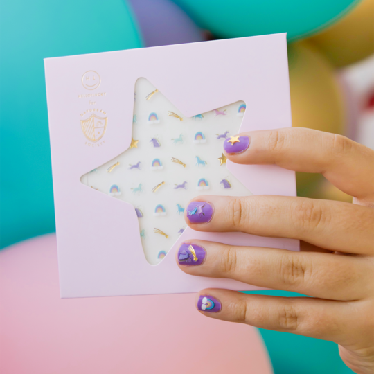 Unicorn + Rainbow nail stickers