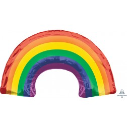 Supershape foil balloon - rainbow