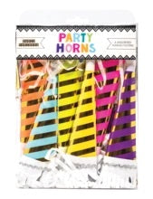 Striped party horns