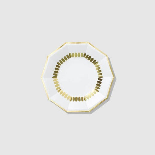 White brushstroke small plates