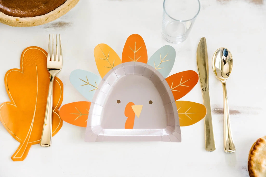 Harvest turkey shaped plates