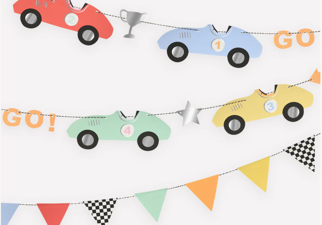 Race car garland - Meri Meri