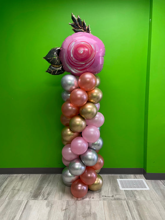 Rose garden balloon pillar