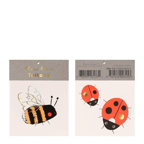 Bee and ladybug tattoos - Meri Meri