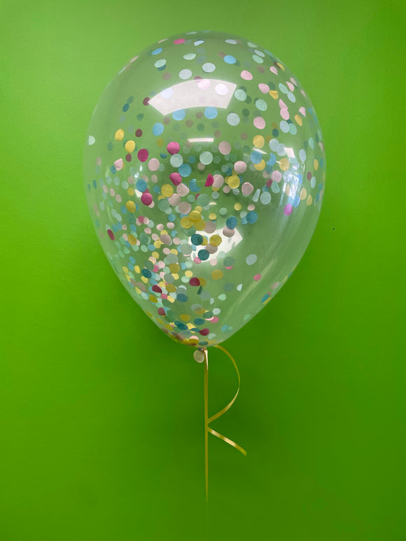 Helium inflated Sweet tooth confetti balloon - various sizes - SAME DAY BALLOON WILL NOT FLOAT NEXT DAY