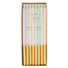 Laduree Paris gold leaf candles - Meri Meri