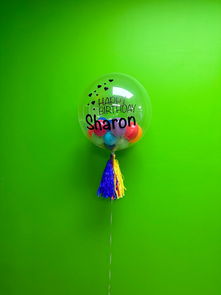 Helium inflated Personalized bubble balloon