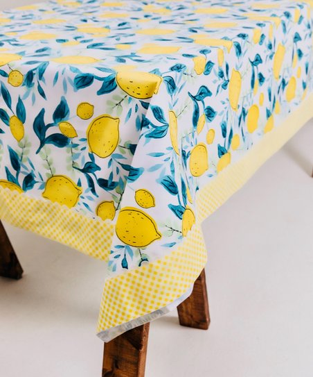 Washable lemon tablecloth
