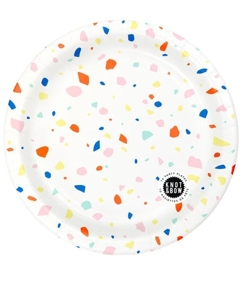 Rainbow chip large party plates