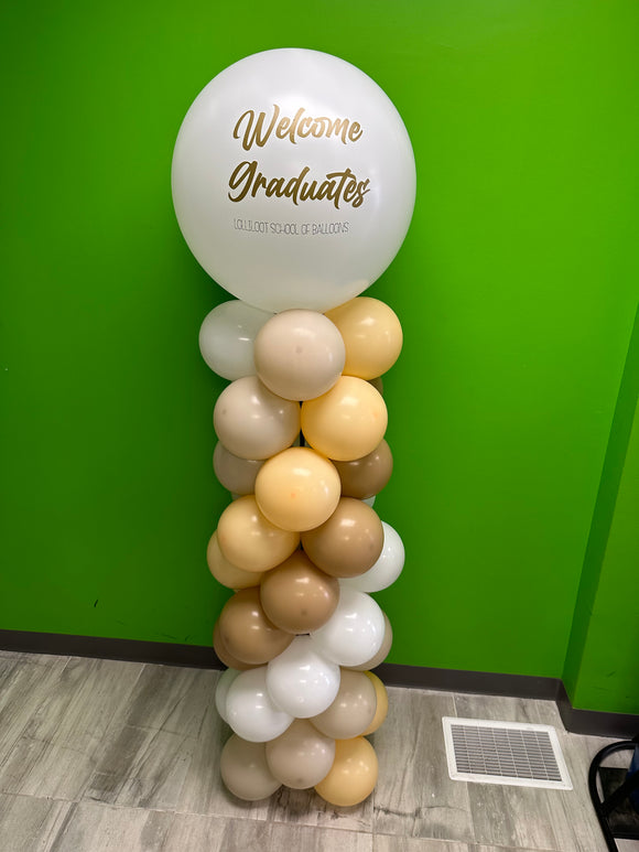 Personalized balloon pillar - your own message 24 HOURS NOTICE REQUIRED