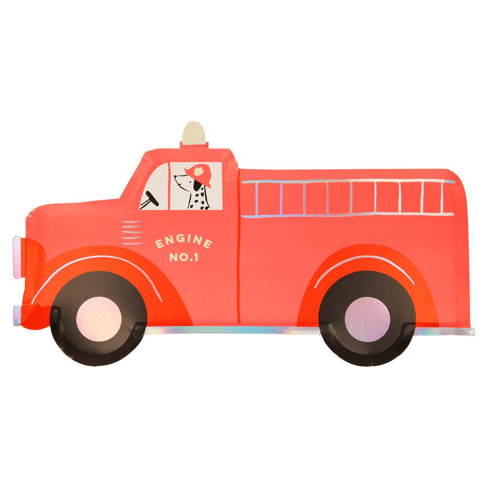 Fire truck plates - Meri Meri