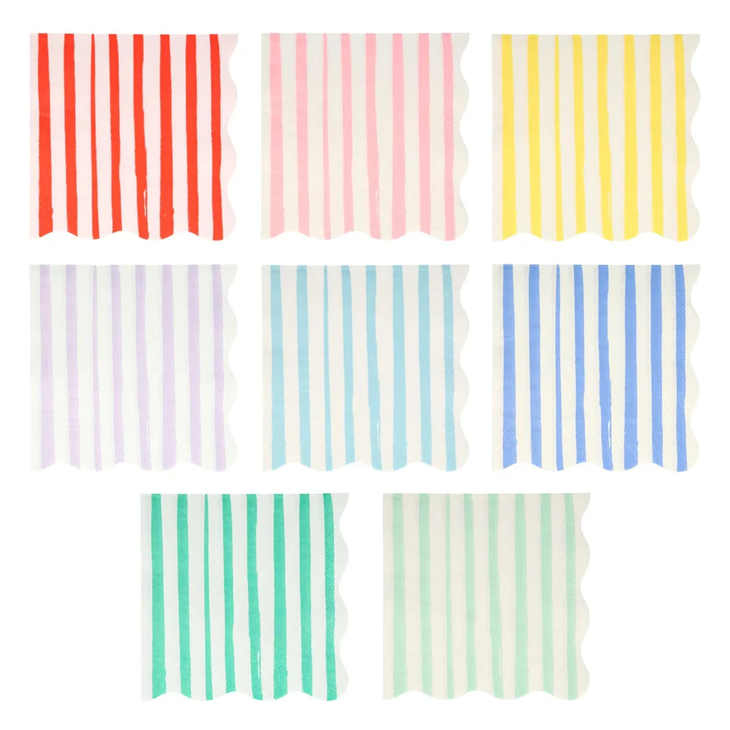 Mixed large striped napkins - Meri Meri