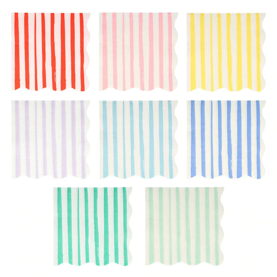 Mixed large striped napkins - Meri Meri
