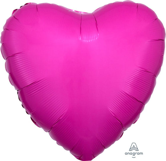 Bright bubblegum foil heart balloon