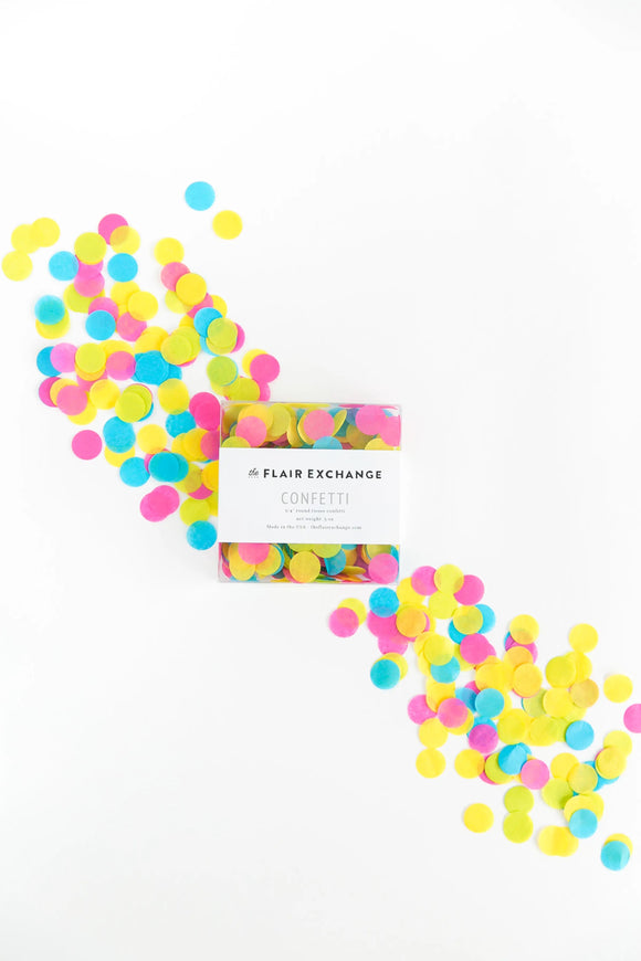 The flair exchange confetti- Neon