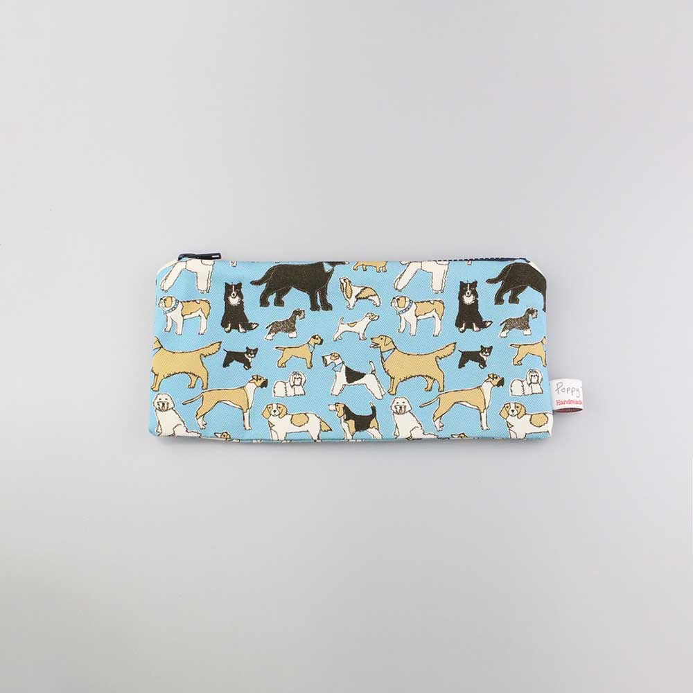 Organic cotton dog pencil case - Poppy Treffry