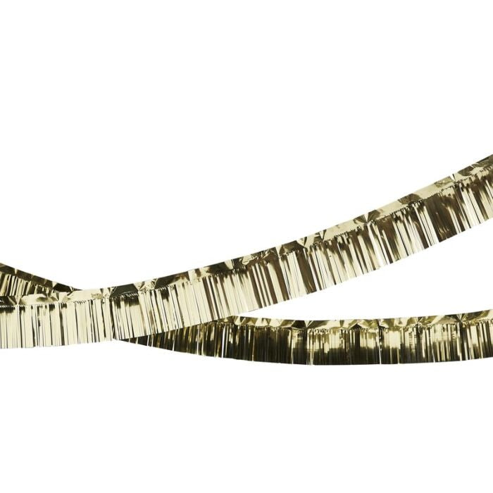 *HALF PRICE* Gold foiled fringe garland