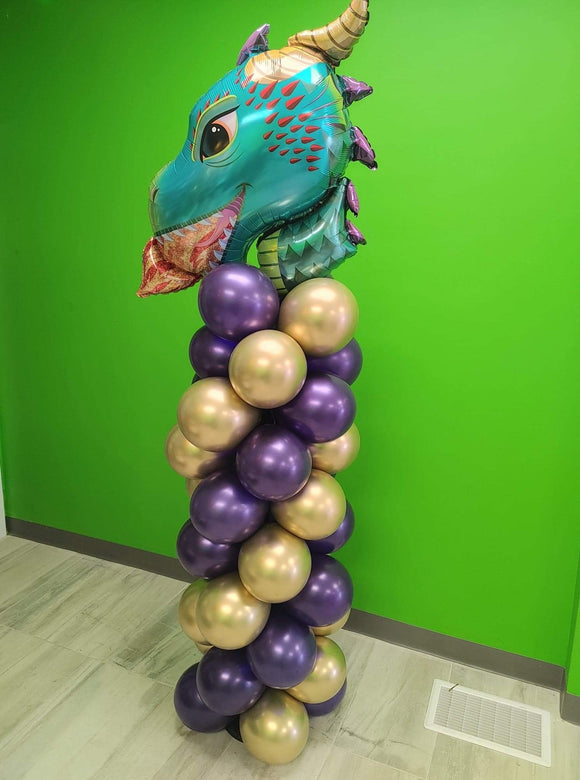 Dragon balloon pillar