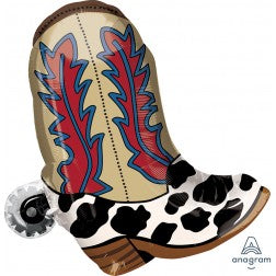 Supershape foil balloon - yeehaw cowboy boot