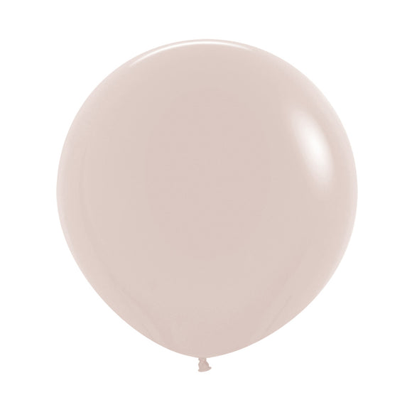 Helium inflated 24” latex balloon - white sand