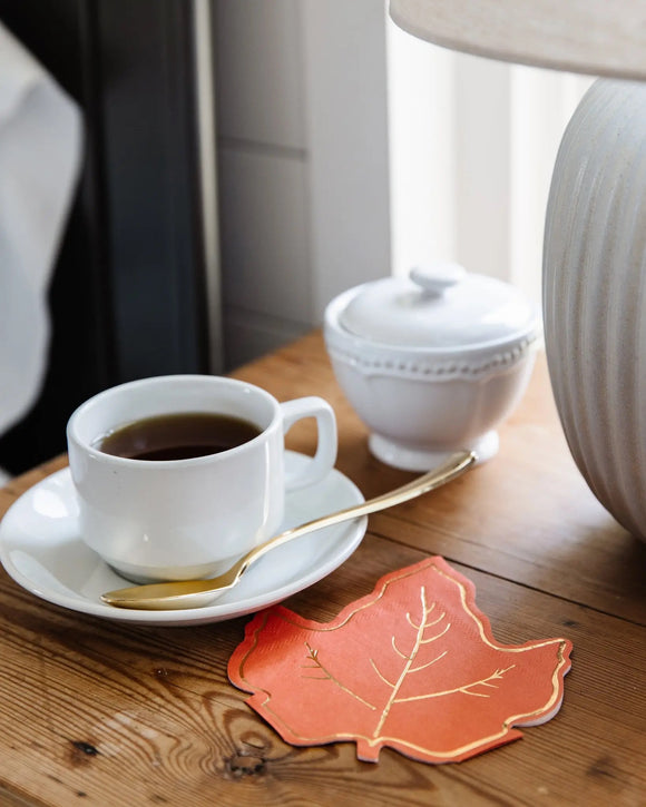 Harvest maple leaf shaped cocktail napkins