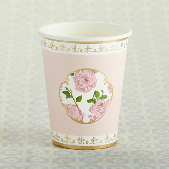 Tea time whimzy pink paper cups