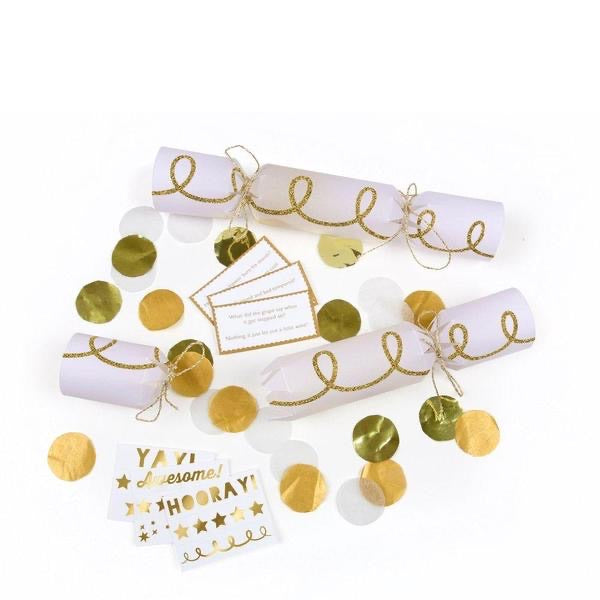 Gold twist confetti crackers - Meri Meri