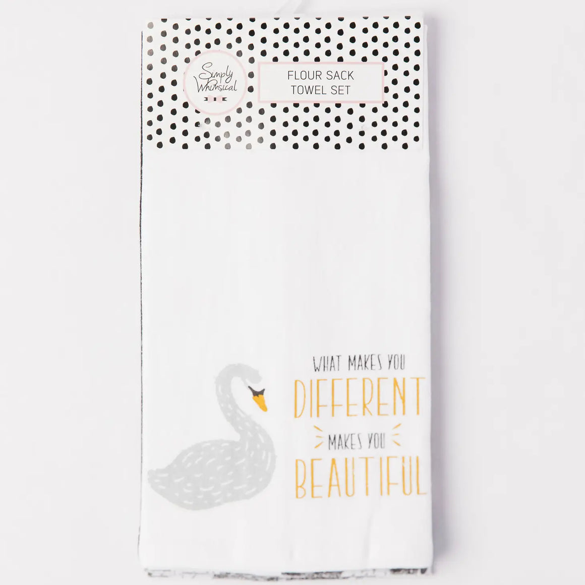 *SALE* Pack of 3 swan flour sack towel set.