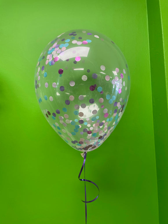 Unicorn mix confetti balloon - various sizes - SAME DAY BALLOON WILL NOT FLOAT NEXT DAY