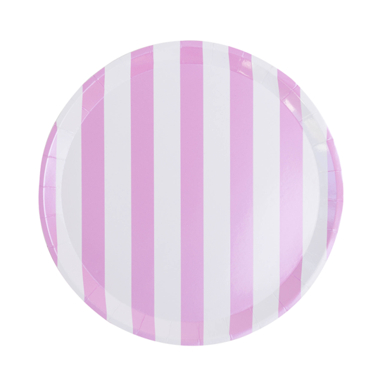 Candy stripe dinner plates