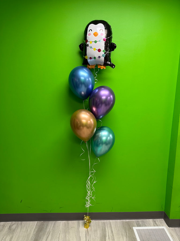 Penguin holiday bouquet