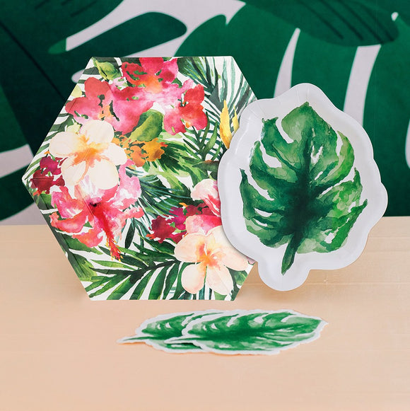 Monstera leaf napkins